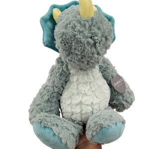 Demdaco 13" Triceratops Nat & Jules Drake Mellow Fellows Plush Dinosaur‎ NEW